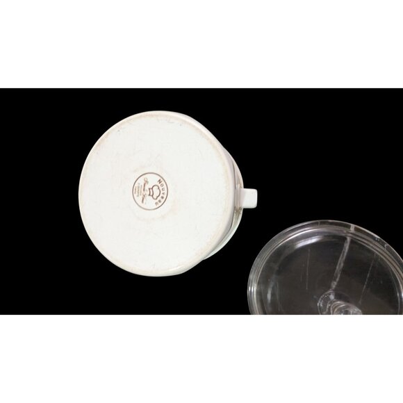 Princess House Nouveau White 2 Quart Saucepan With Glass Lid & Blue Removable Ha - Picture 4 of 7